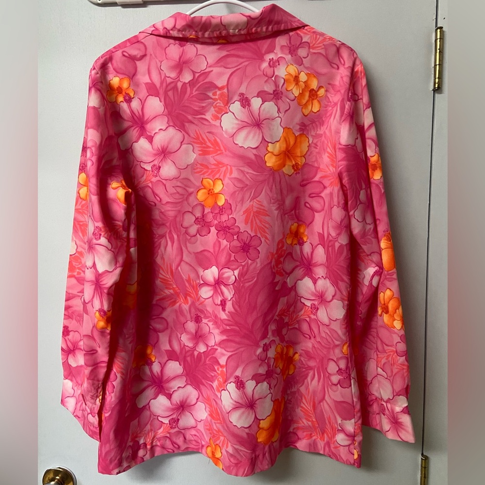 Pink vintage Hawaiin blouse - Picture 3 of 5